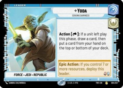 Yoda - Sensing Darkness #004/257 Star Wars Unlimited Twilight of