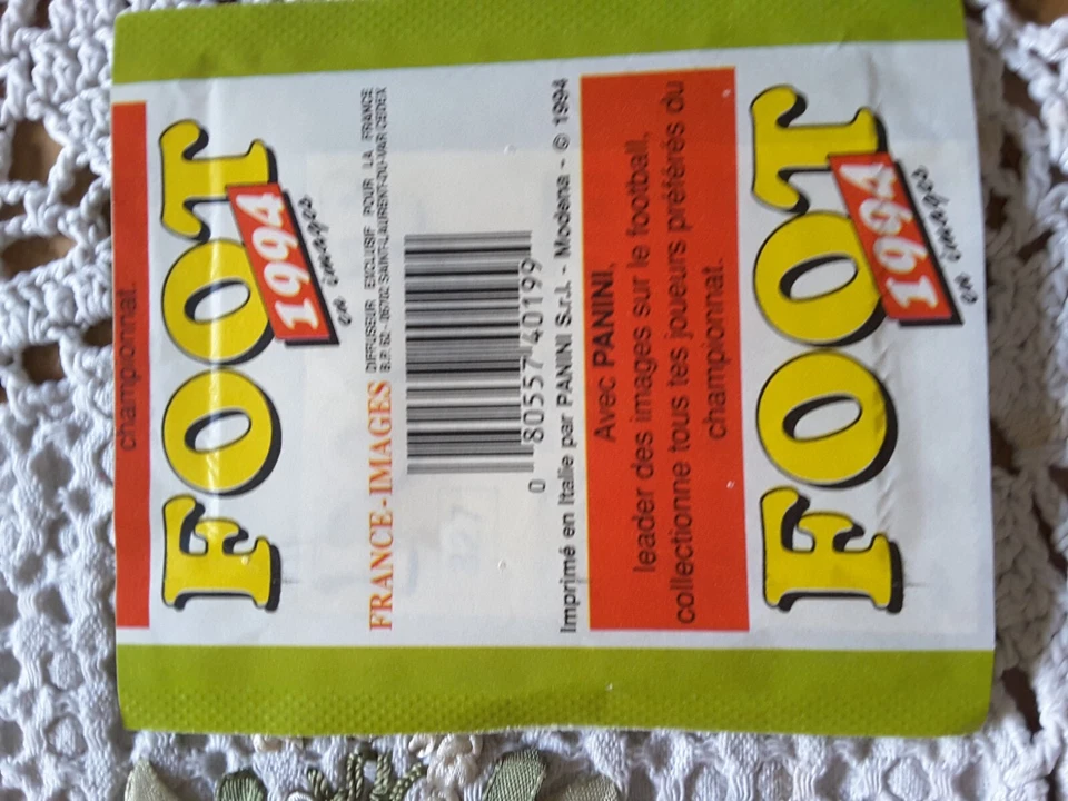 ☆Pochette panini championnat de France 94 🇫🇷 écusson Nîmes olympique assuré - Photo 3/3