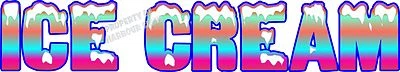 HARBOUR SIGNS Ice Cream Lettering Decal 36" Restaurant Concession Food Truck Vinyl Sticker