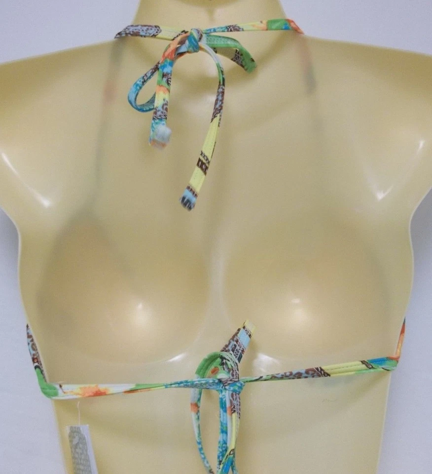 Blusa de biquíni feminina Gianni Bini GB tamanho G grande moldada pelo sol copo halter push up nova - Imagem 4 de 4