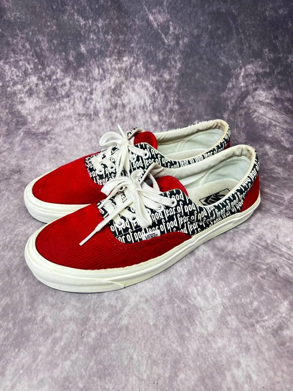 Sneakers Vans x FEAR OF GOD epoca 95 DX 2017 rosso velluto a coste taglia 45 US 11 5 USATE