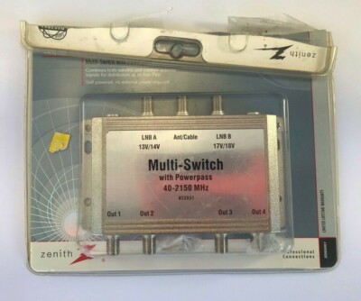 Zenith Multi-Switch with Powerpass 40-2150 MHz Digital Cable/Sat. ZDS5007