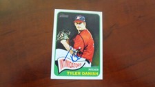 2014 TOPPS HERITAGE  #148 TYLER DANISH  AUTOGRAPHED BASEBALL CARD