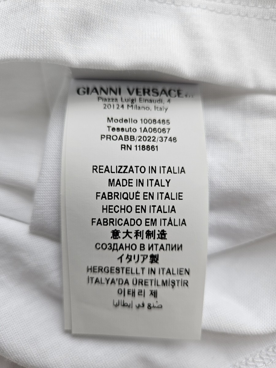 Tシャツ・カットソー VERSACE Men T-shirt White 10084811A08489