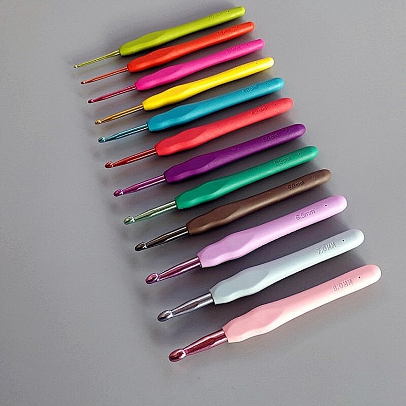 Tunesisches Häkelnadel-Set 12-teilig - 3,0-10mm Mit Kabeln Und Lederetui