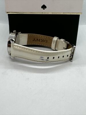 DNKY NY-8015 Women\'s White Leather Analog Dial Quartz Genuine Wrist Watch JNA175 NEW* DKNY Women main image 4