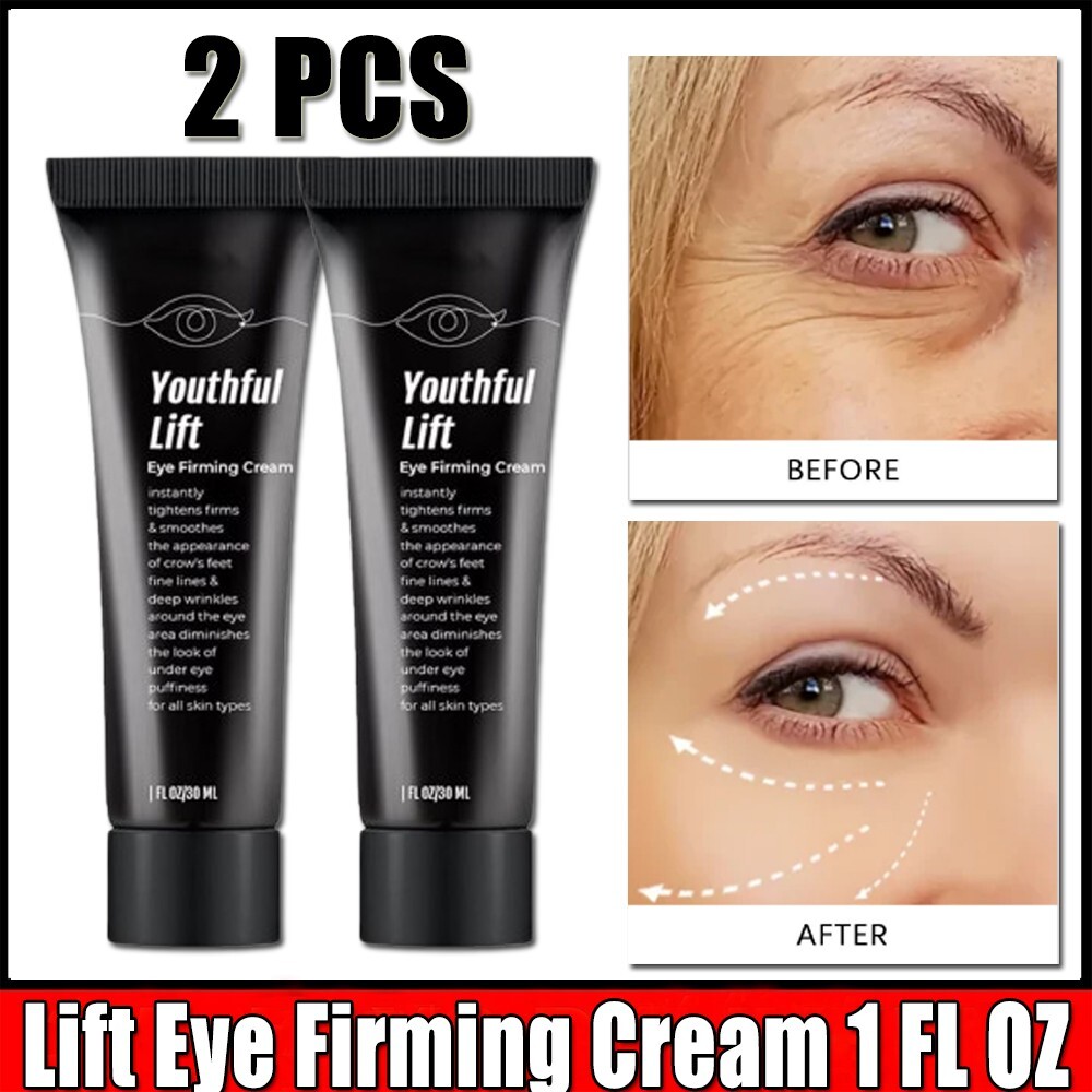 Instant Eye Cream to Remove Bags, Dark Circles, and Wrinkles for Depuffing - Pack of 2