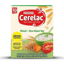 Nestle Cerelac Fortified Baby Cereal with Milk,Wheat-Rice Mixed Veg 10 Month 