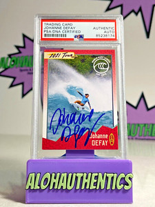 JOHANNE DEFAY SIGNED 2021 WSL PANINI BRAZIL CARD PSA AUTOGRAPH #36 SURF