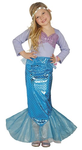 COSTUME SIRENETTA CARNEVALE VESTITO GUIRCA BAMBINA SIRENA PRINCIPESSA DEI  MARI | eBay