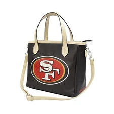San Francisco 49ers (Big Logo) NFL Woman's Victory Purse Tote Handbag - Black