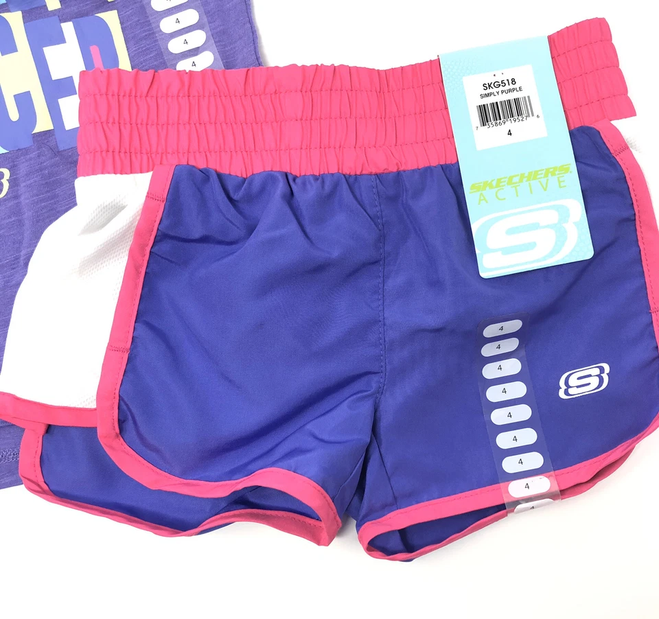 Новый с Ярлыками девочек размер 5/6 Skechers Athletic шорты с капюшоном без рукавов бак наряд K5 - Изображение 2 из 4