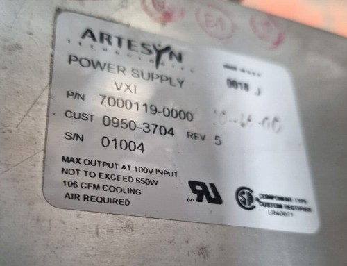 ZYTEC / Artesyn 7000119-0000 POWER SUPPLY (TROLLEY) - Afbeelding 2 van 3