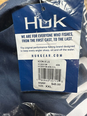 Huk Performance Fishing Men's Icon X Long Sleeve Shirt - Dark Blue