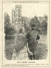 WESTMINSTER CASTLE RESTORATION FUND - British 1920 Illustration / Cartoon