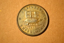 1837 Hard Times Token- Exectutive Experiment- AU with a few revese spots