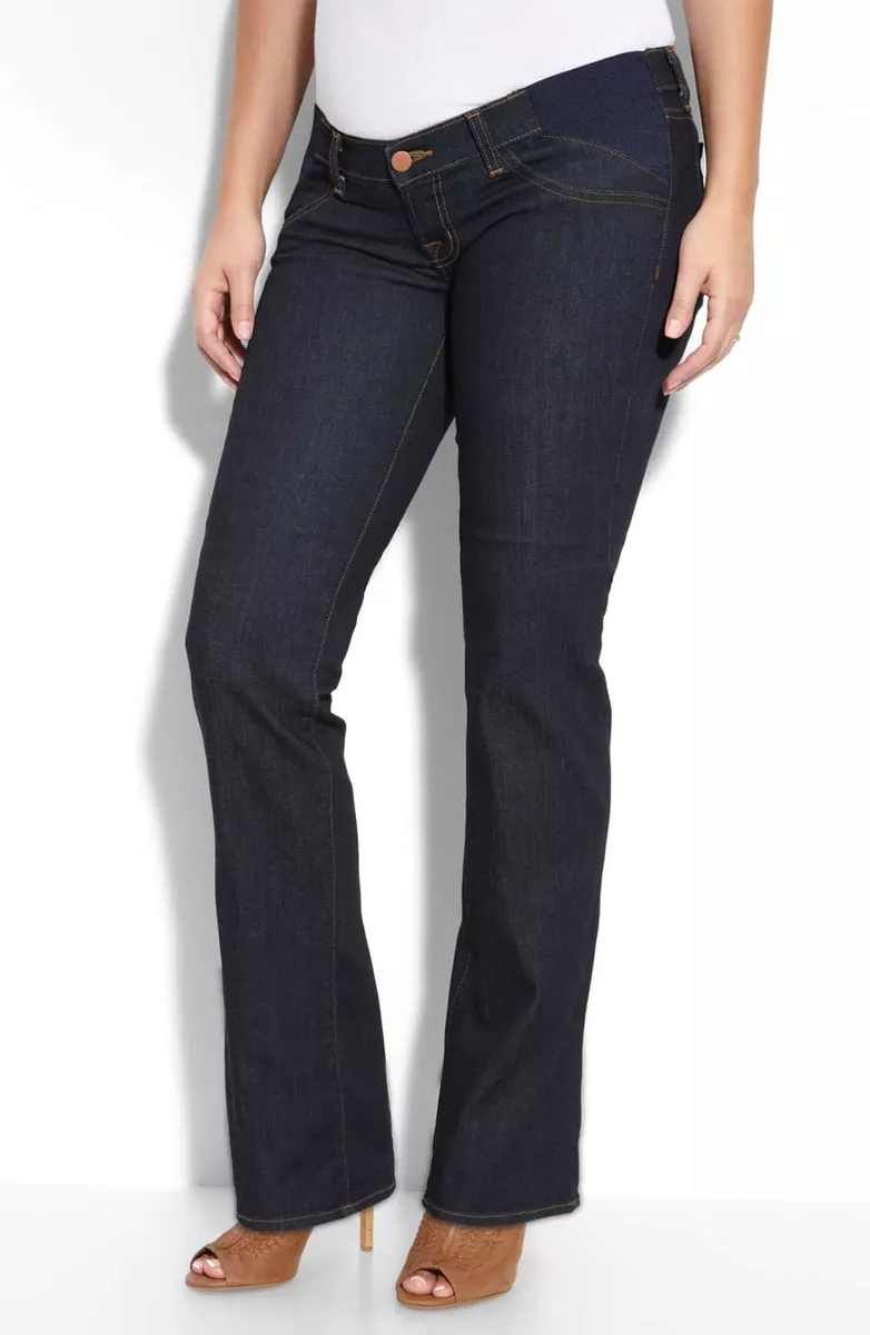 NWT J BRAND MAMA J 4 WAY LYCRA MATERNITY JEANS~DARK WASH INDIGO~STRAIGHT~27