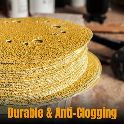Versatile 5'' Hook and Loop Sanding Discs - 50 Pack, 80 Grit for All Projects - Picture 8 of 10