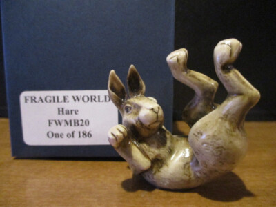 SALE Harmony Kingdom MP's Fragile World Hare Rabbit UK Made Figurine