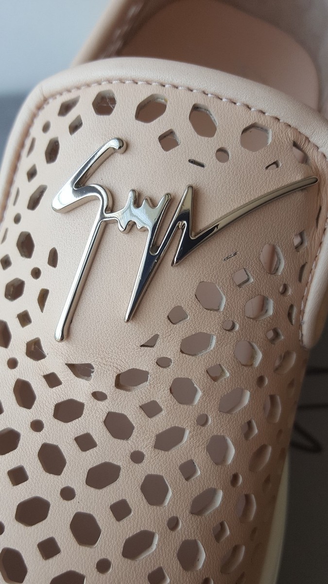 Giuseppe ZANOTTI LONDON LOGO PERFORATED SKATE SNEAKERS MOCCASINS 36 & 35.5 READ‎ Giuseppe ZANOTTI LONDON LOGO PERFORATED SKATE SNEAKERS  main image 2