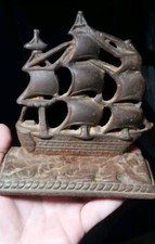 Fermalibri in ghisa - Old Ironsides USS Constitution - navi antiche - RARO