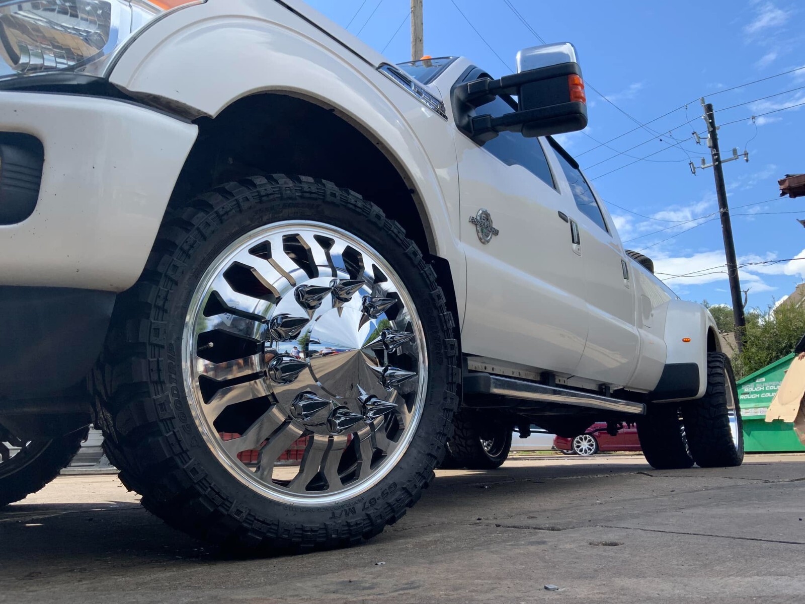 24” CUSTOM CUT ALCOA WHEELS FOR DUALLY TRUCKS W/35125024 Tire caps ...