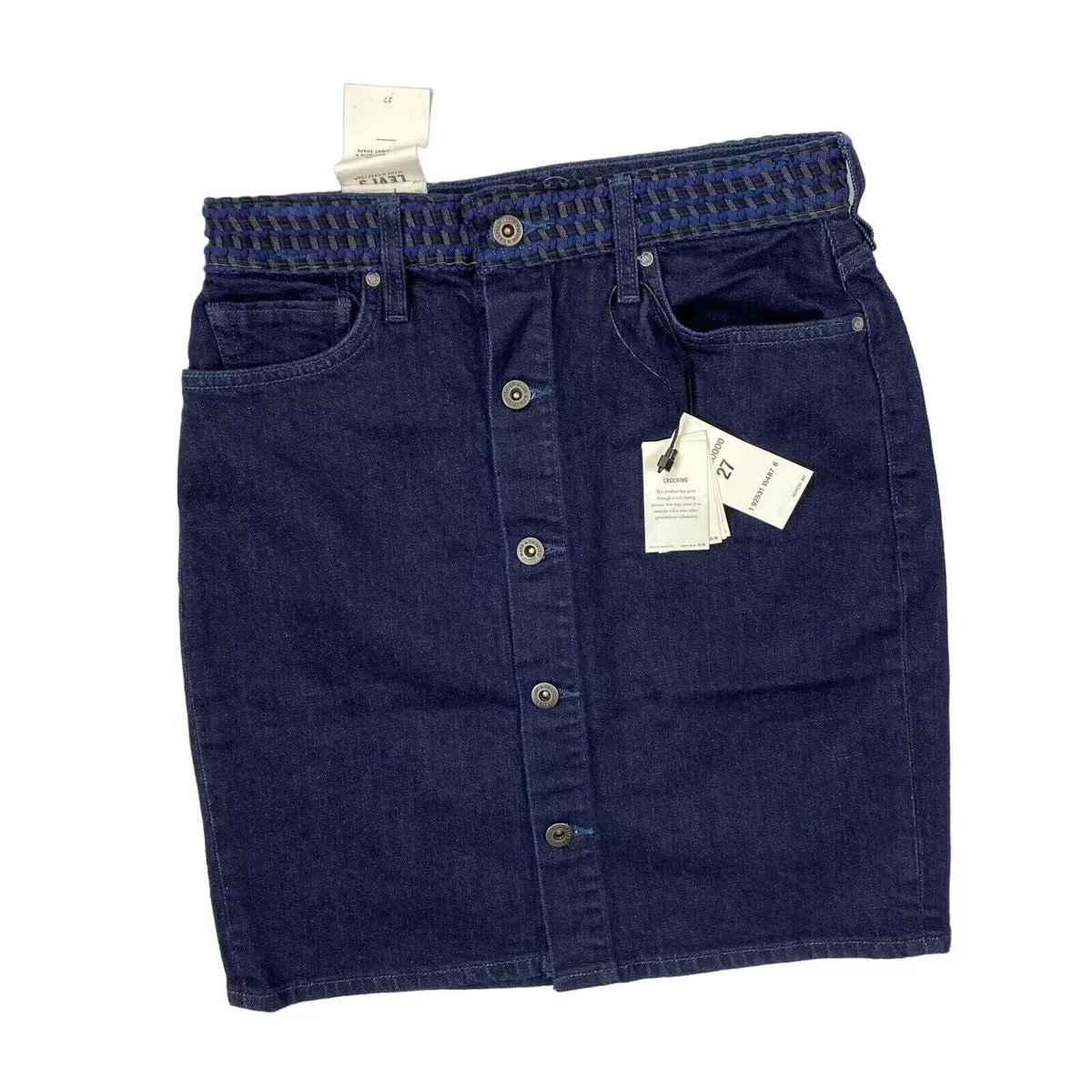 Levi's sky rinse button-front clearance skirt