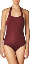 Capezio Women's Halter Leotard, Maroon, Medium