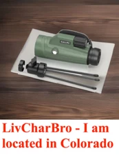 12x50 HD Monocular Telescope with Quick Phone Stand Tripod Hand Strap BAK4 Prism