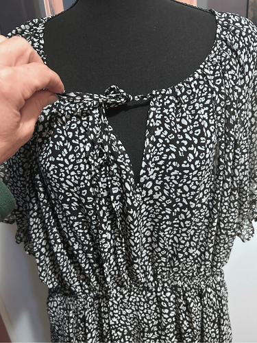 Blooming Jelly Boho Swing Short Sun Dress Ruffle Slv Scoop Neck Size XL - 第 12/13 張圖片