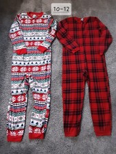 BOYS ONE PIECE LONG JOHN FOOTED PAJAMA PJ LOT SZ 1-12