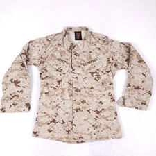 USMC Desert MARPAT Camo Combat Shirt Small Regular Military Blouse Pentaq