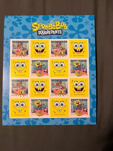 USPS U.S. 2025 Forever Stamps Collectible 16-Pack 1 Sheet SpongeBob SquarePants