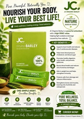 JC Organic Barley Barley Leaf Juice Mix Powder Drink Mix 100% Natural