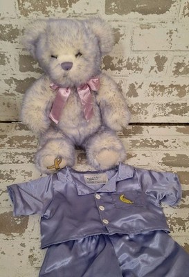 Build-A-Bear Workshop Retired Nikki's Bear Childhood Cancer Awareness Purple