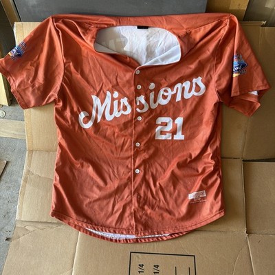 San Antonio Missions Men's Baseball Jersey Burnt Orange XL #21 Roger Clemens