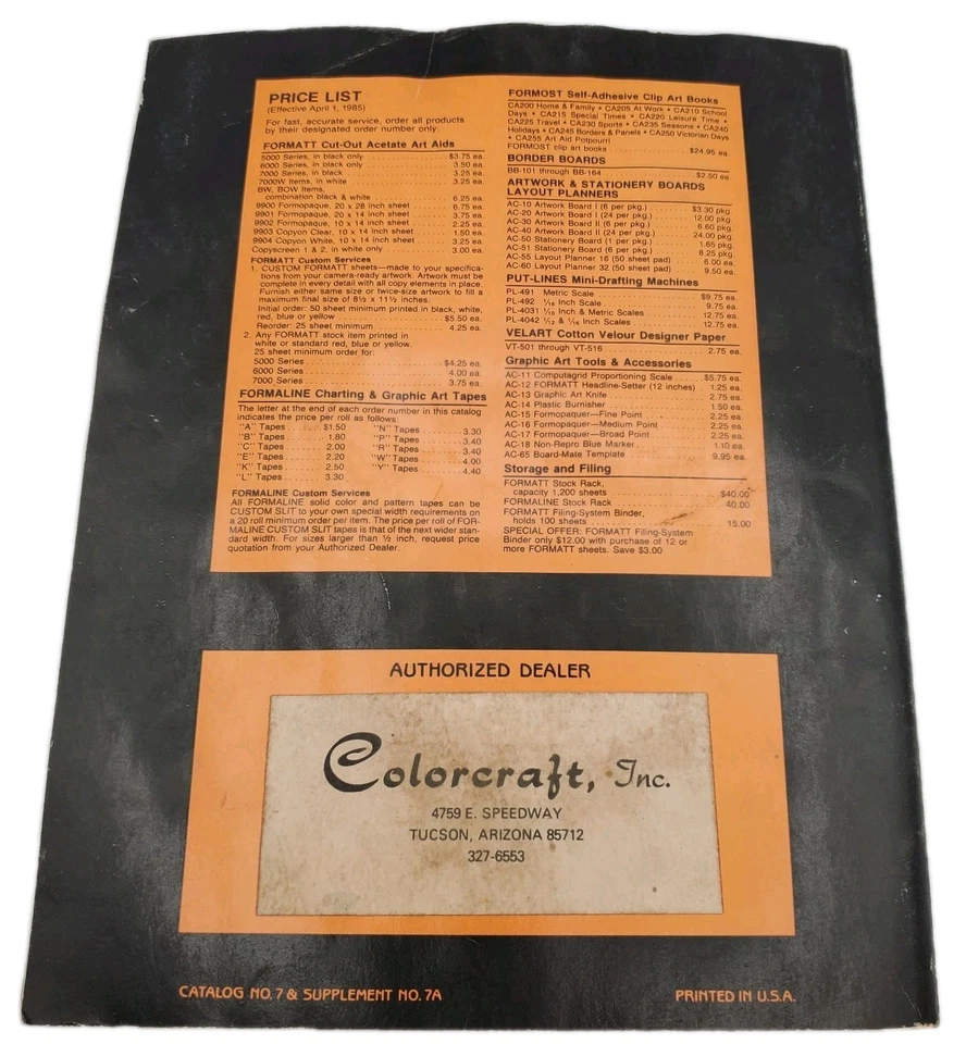 VTG Graphic Arts Formatt Graphic Products Corporation Catalog 7 Cut Out Fonts - Image 3 of 4