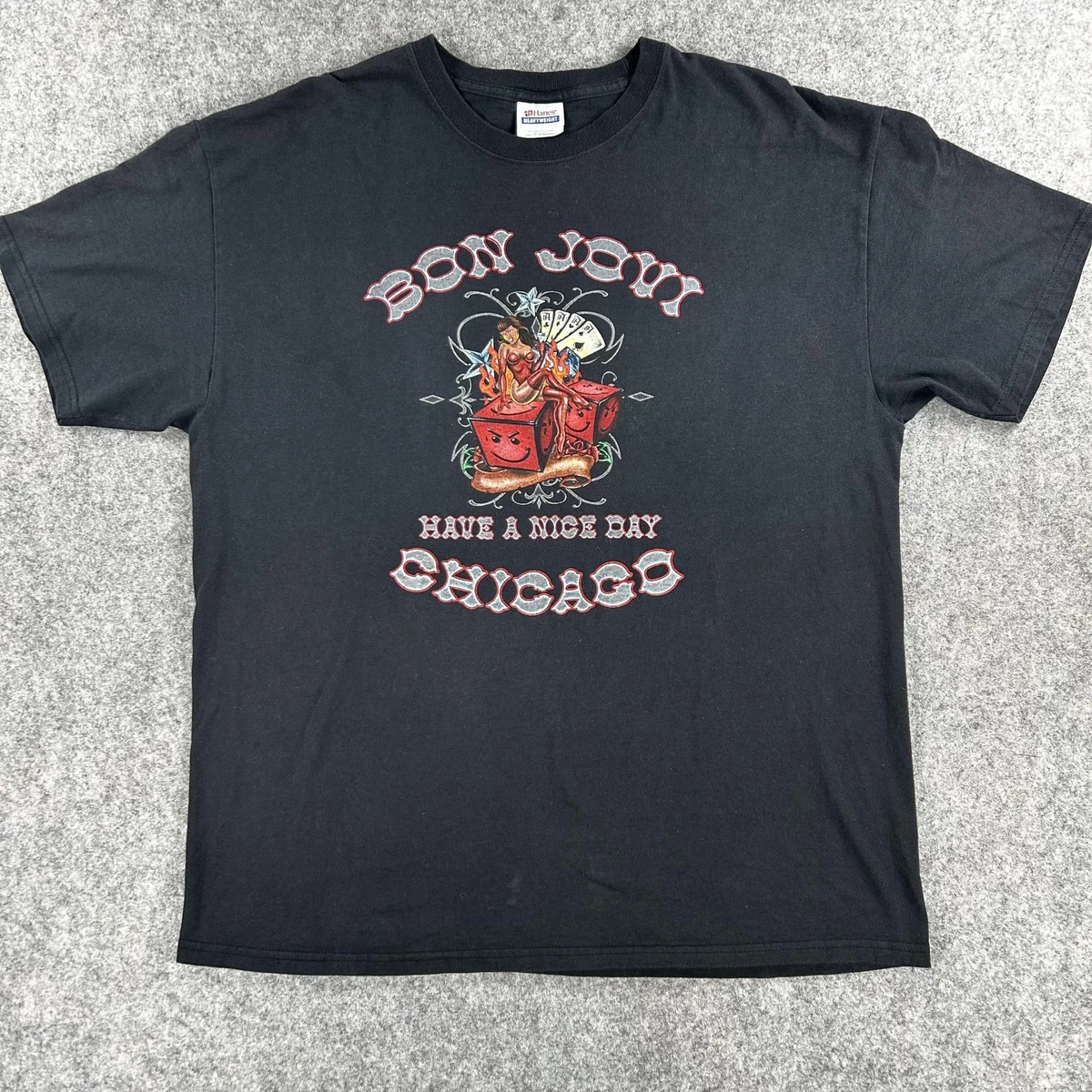 Preços baixos em Camisa Tour Bon Jovi Em camisetas masculinas | eBay