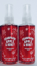 2 BATH  BODY WORKS CHAMPAGNE APPLE  HONEY FRAGRANCE MIST TRAVEL SIZE 3oz NEW
