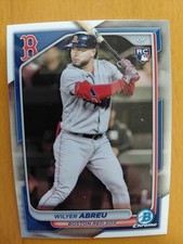 2024 Bowman Chrome Wilyer Abreu (RC) #46 Boston Red Sox Rookie Baseball Card. rookie card picture