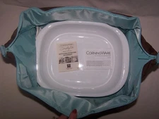 NEW Corning Ware Simply Lite 3 qt Casserole Dish & Insulated Corningware Carrier