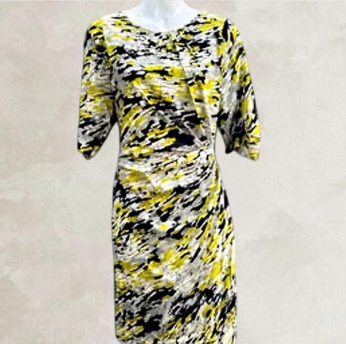 Whistles Size 14 Silk Multi Colour Abstract Dress - Picture 2 of 8