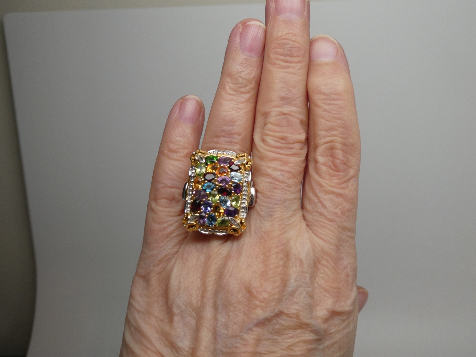 Michael Valitutti Multi Cluster Gemstone Sterling… - image 2