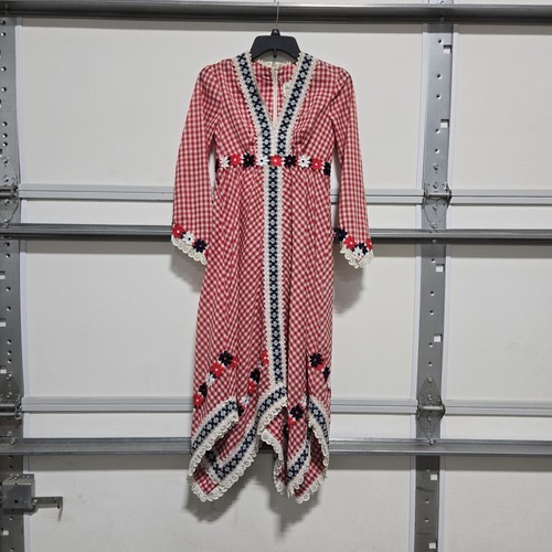 Vintage Eloise Curtis for Happenstance Red, White, Blue Handkerchief Dress