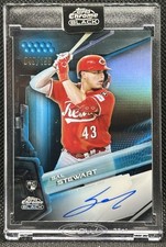 Sal Stewart 2026 Topps Chrome Black Blue Refractor Auto /150 Reds Rookie RC