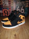 Nike Air Jordan 1 Mid SE Fat Tongue Vivid Orange Black (Men's) 9.5