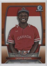 2023 Bowman Chrome WBC Flag Variations Orange Refractor 1/25 Dasan Brown 03j5