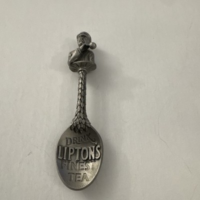 Souvenir Pewter 3D Spoon Franklin Mint Lipton Ice Tea EB10