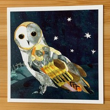 Midnight Owl Blank Greeting Card - Made in Uk