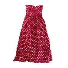 NEW! Reformation Aymeline Strapless Polka Dot Midi Dress 2